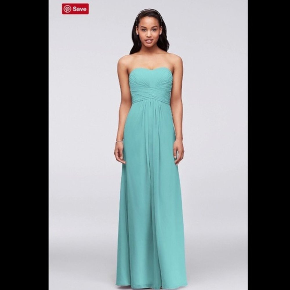 David's Bridal Bridesmaid "Spa" Strapless …